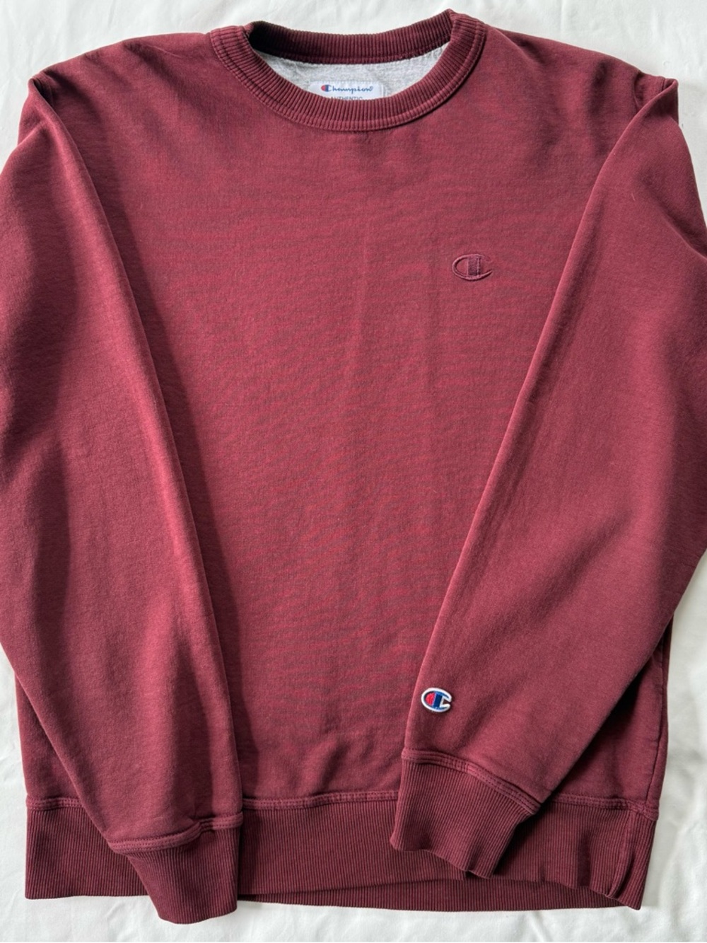 Champion Men's Crewneck Sweatshirt in Maroon